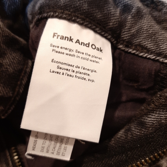 FRANK & OAK Stevie Tapered Fit Sustainable Denim Mom Jeans High Waist Ankle - Picture 12 of 13